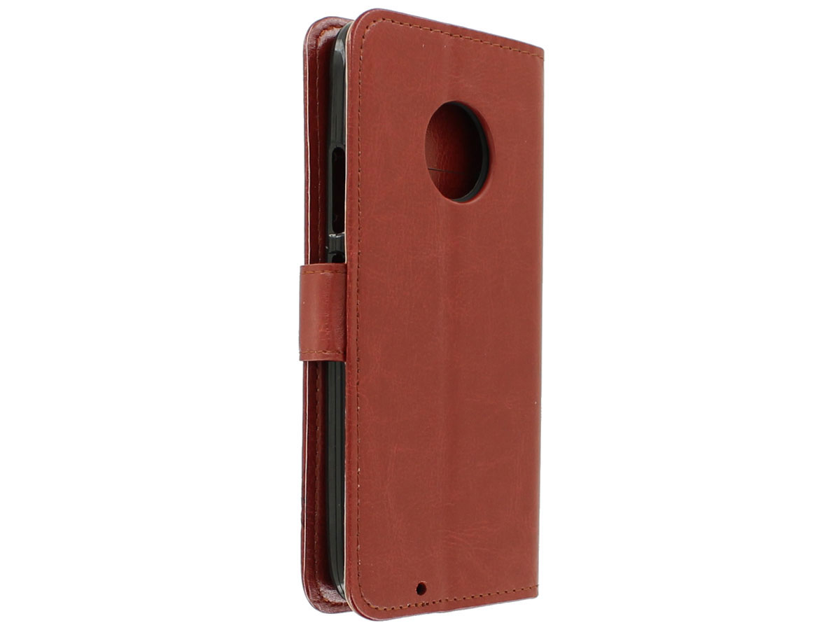 Bookcase Wallet Bruin - Motorola Moto G6 Plus hoesje