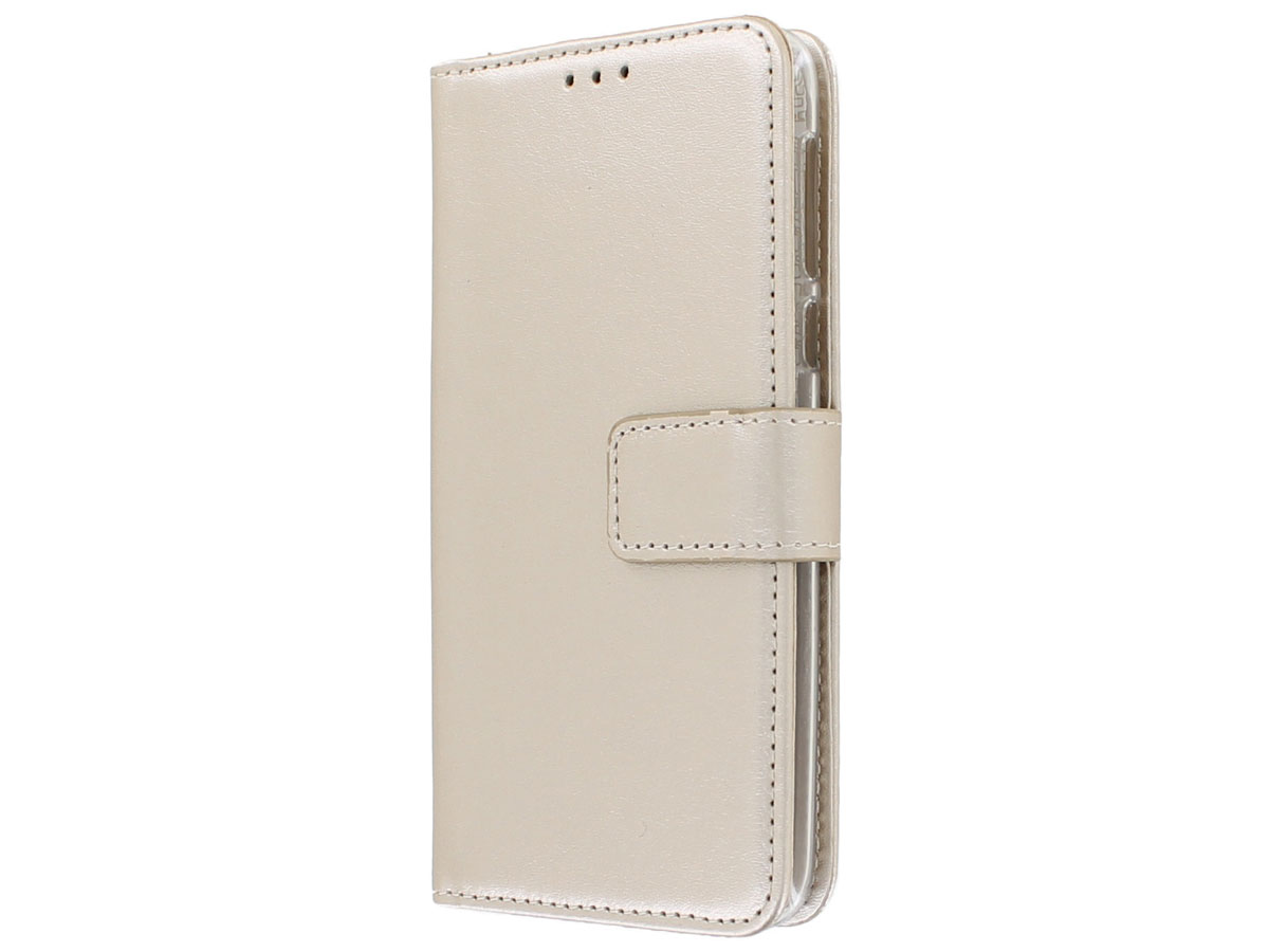 Book Case Wallet Goud - Motorola Moto G7 Play hoesje