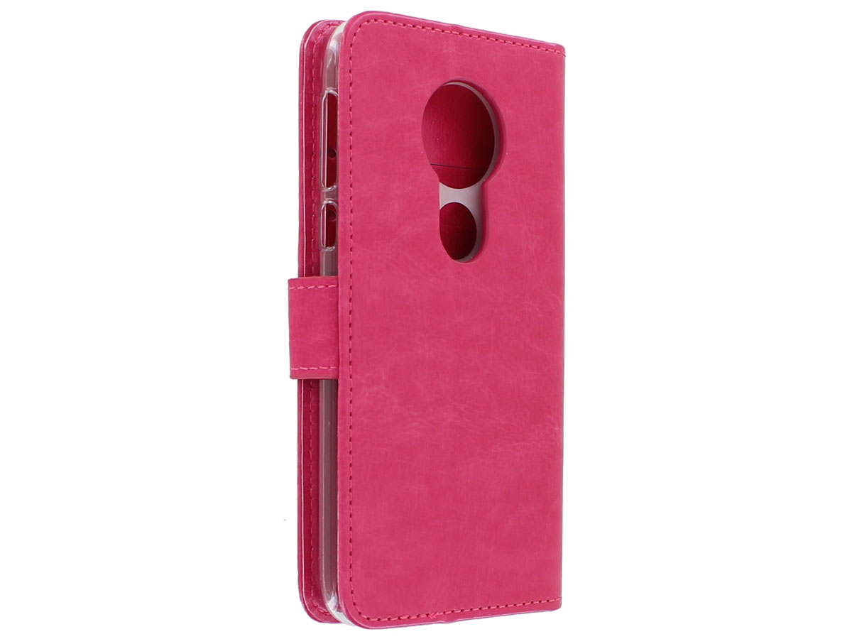 Book Case Wallet Roze - Motorola Moto G7 Play hoesje