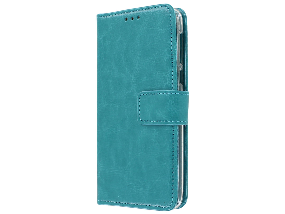 Book Case Wallet Turquoise - Motorola Moto G7 Play hoesje