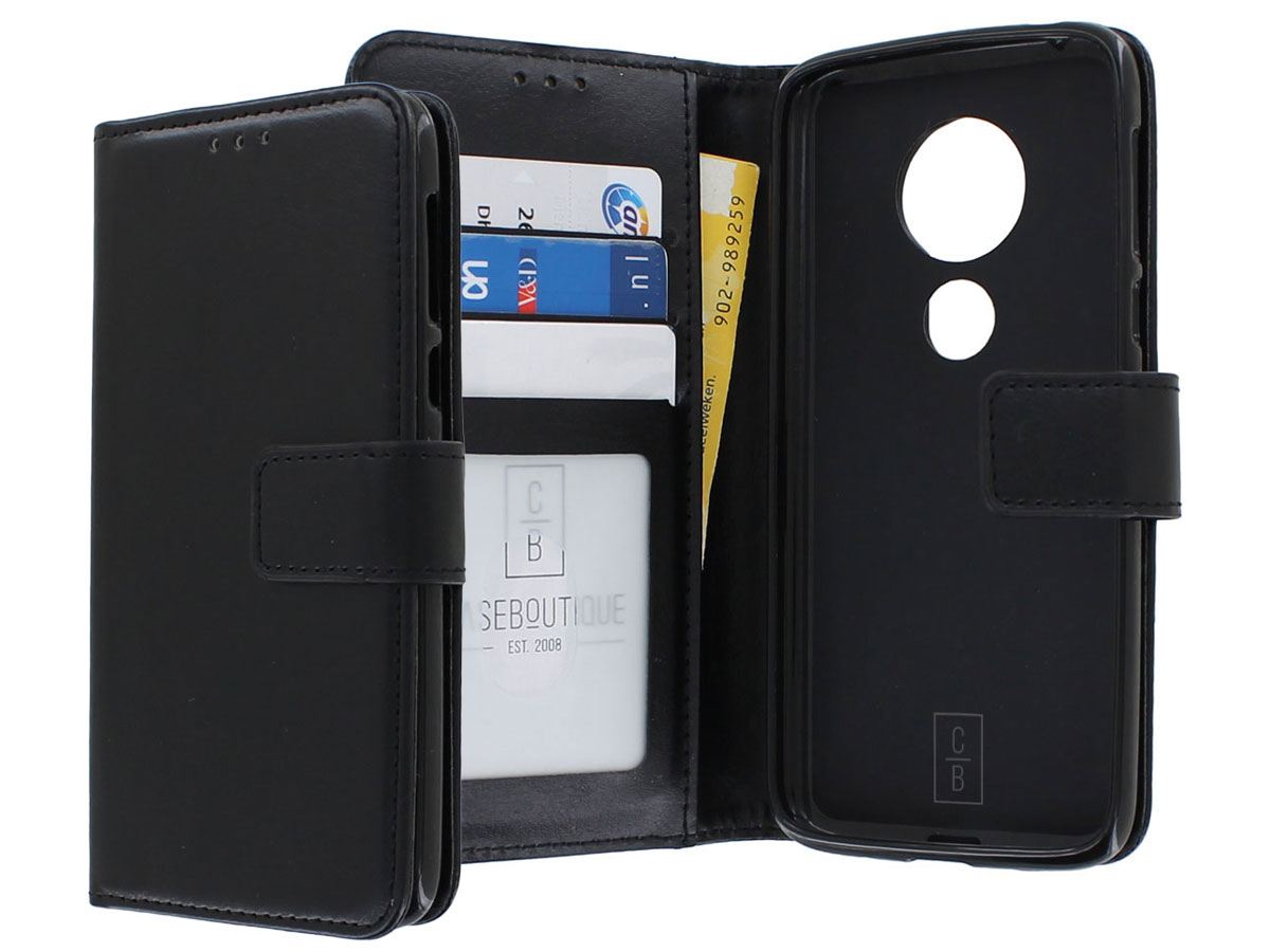 Book Case Wallet Zwart - Motorola Moto G7 Play hoesje