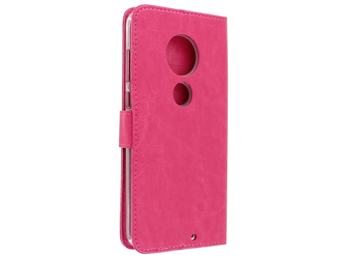 Book Case Wallet Roze - Motorola Moto G7 Plus hoesje
