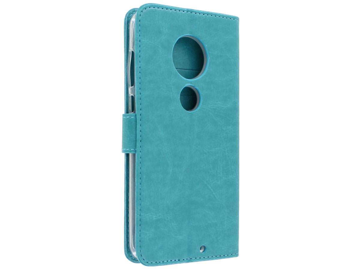Book Case Wallet Turquoise - Motorola Moto G7 Plus hoesje