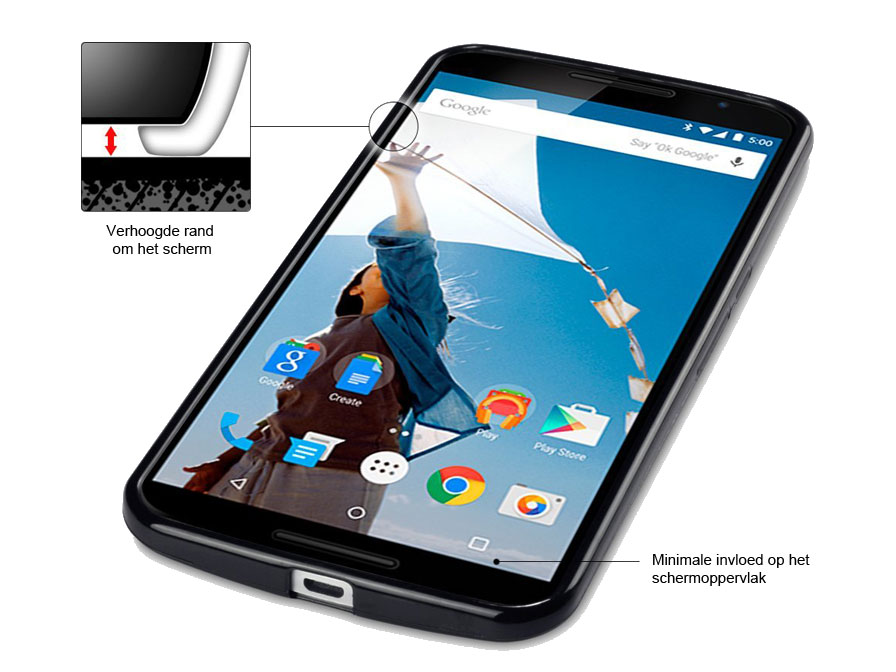 CaseBoutique TPU Soft Case - Hoesje voor Motorola Nexus 6