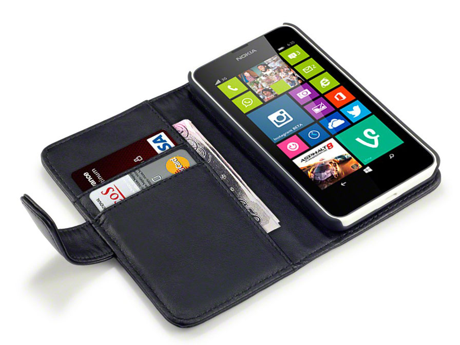 CaseBoutique Leather Wallet Case - Hoesje voor Nokia Lumia 630/635
