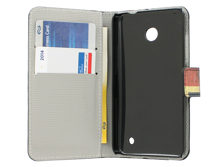 Nokia Lumia 630/635 Wallet Case Hoesje - Vintage US Flag