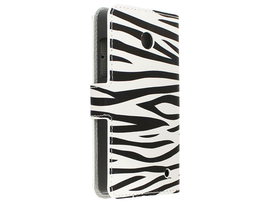 Nokia Lumia 630/635 Wallet Case Hoesje - Zebra design