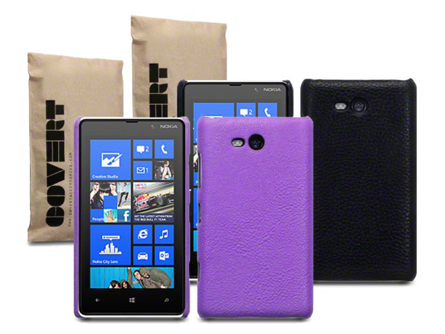 Covert Leather-look Back Case Hoesje voor Nokia Lumia 820