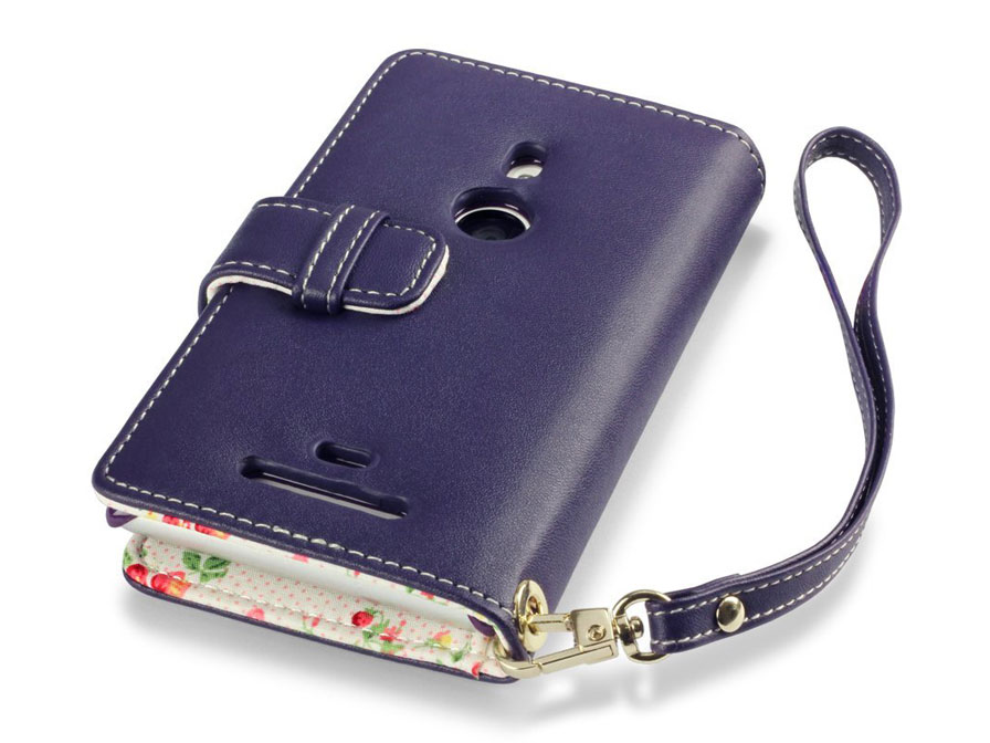 CaseBoutique Flower Wallet Case - Nokia Lumia 925 Hoesje