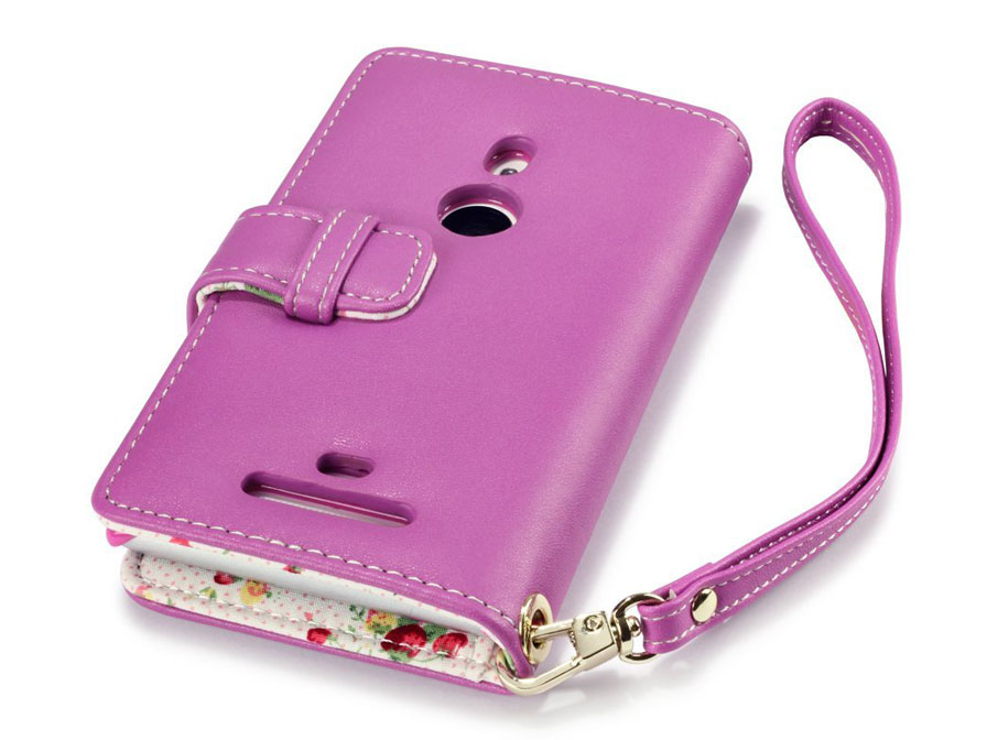 CaseBoutique Flower Wallet Case - Nokia Lumia 925 Hoesje