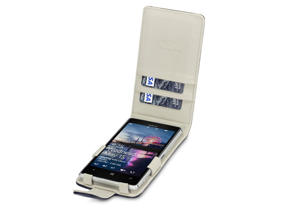 CaseBoutique Leren Topflip Case Hoesje voor Nokia Lumia 925