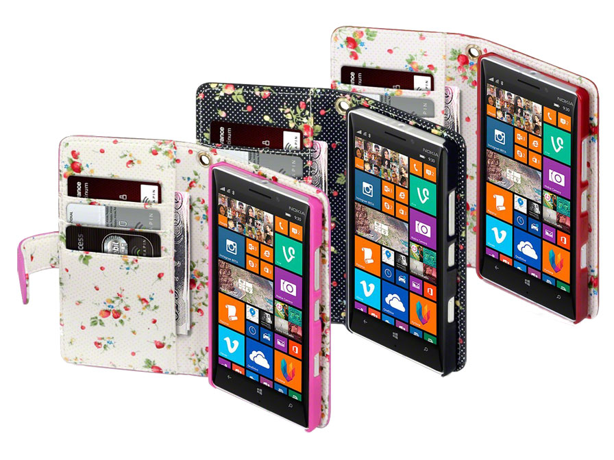 CaseBoutique Flower Wallet Case - Nokia Lumia 930 Hoesje