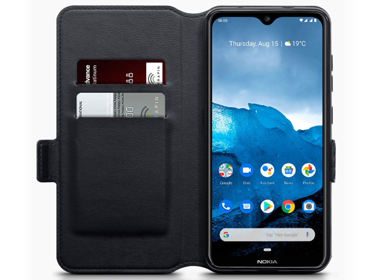 CaseBoutique Slim Bookcase Carbon - Nokia 6.2 hoesje