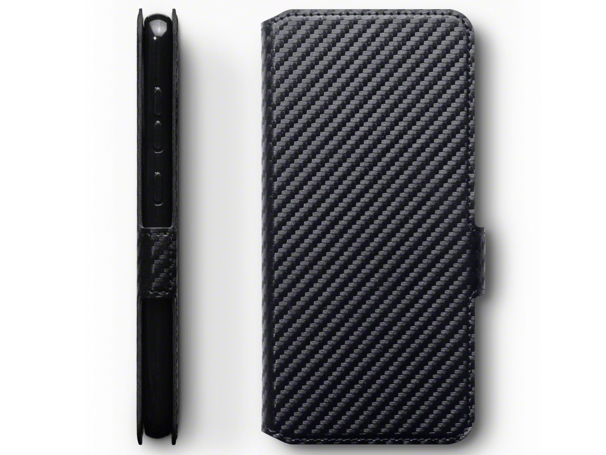 CaseBoutique Slim Bookcase Carbon - Nokia 6.2 hoesje