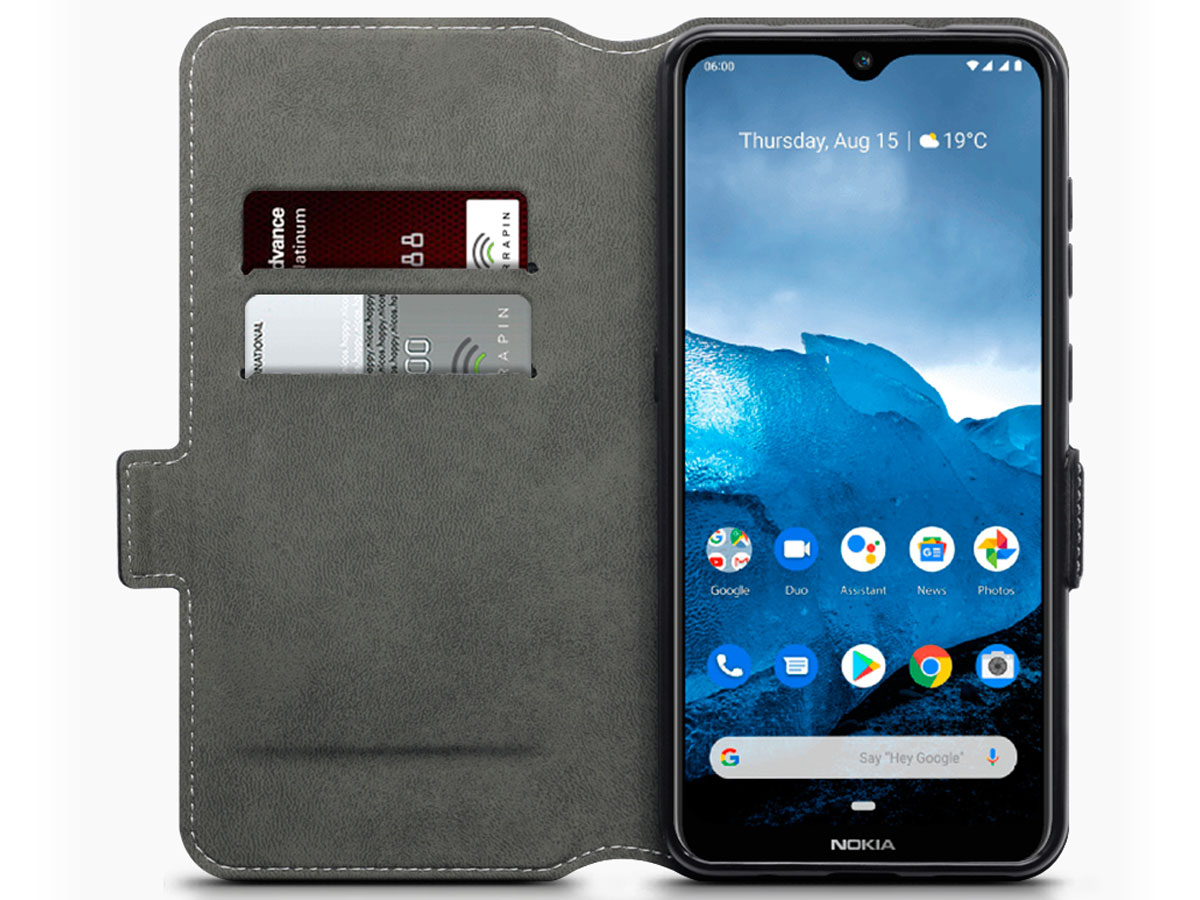 CaseBoutique Slim Bookcase Zwart - Nokia 6.2 hoesje