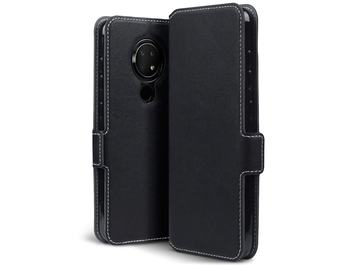 CaseBoutique Slim Bookcase Zwart - Nokia 7.2 hoesje