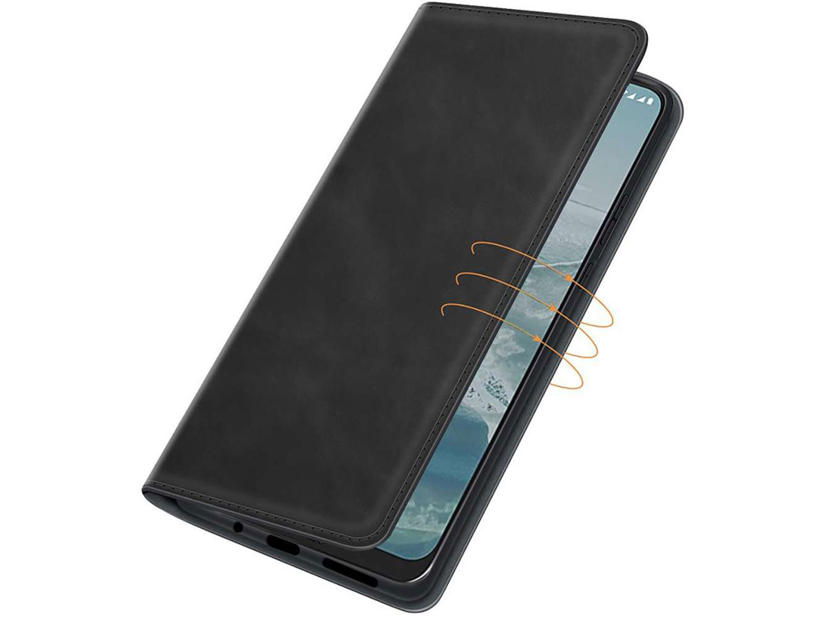 Just in Case Magnetic BookCase Zwart - Nokia G10/G20 hoesje