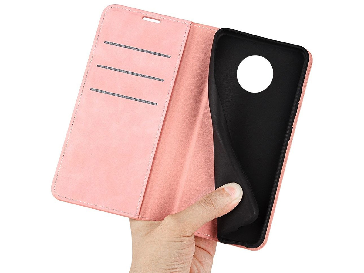 Just in Case Magnetic BookCase Roze - Nokia G50 hoesje