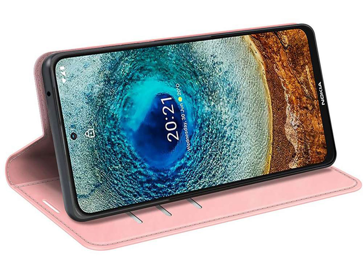 Just in Case Magnetic BookCase Roze - Nokia X10/X20 hoesje