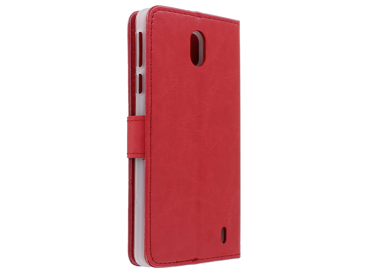 Book Case Wallet Mapje Rood - Nokia 1 Plus hoesje