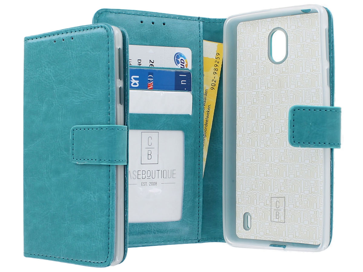 Book Case Wallet Mapje Turquoise - Nokia 1 Plus hoesje