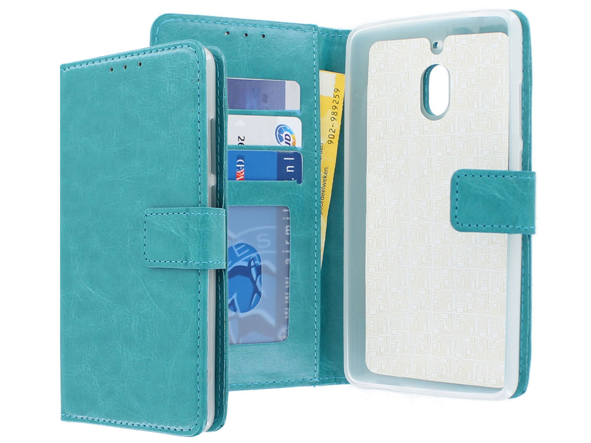 Bookcase Wallet Turquoise - Nokia 2.1 hoesje