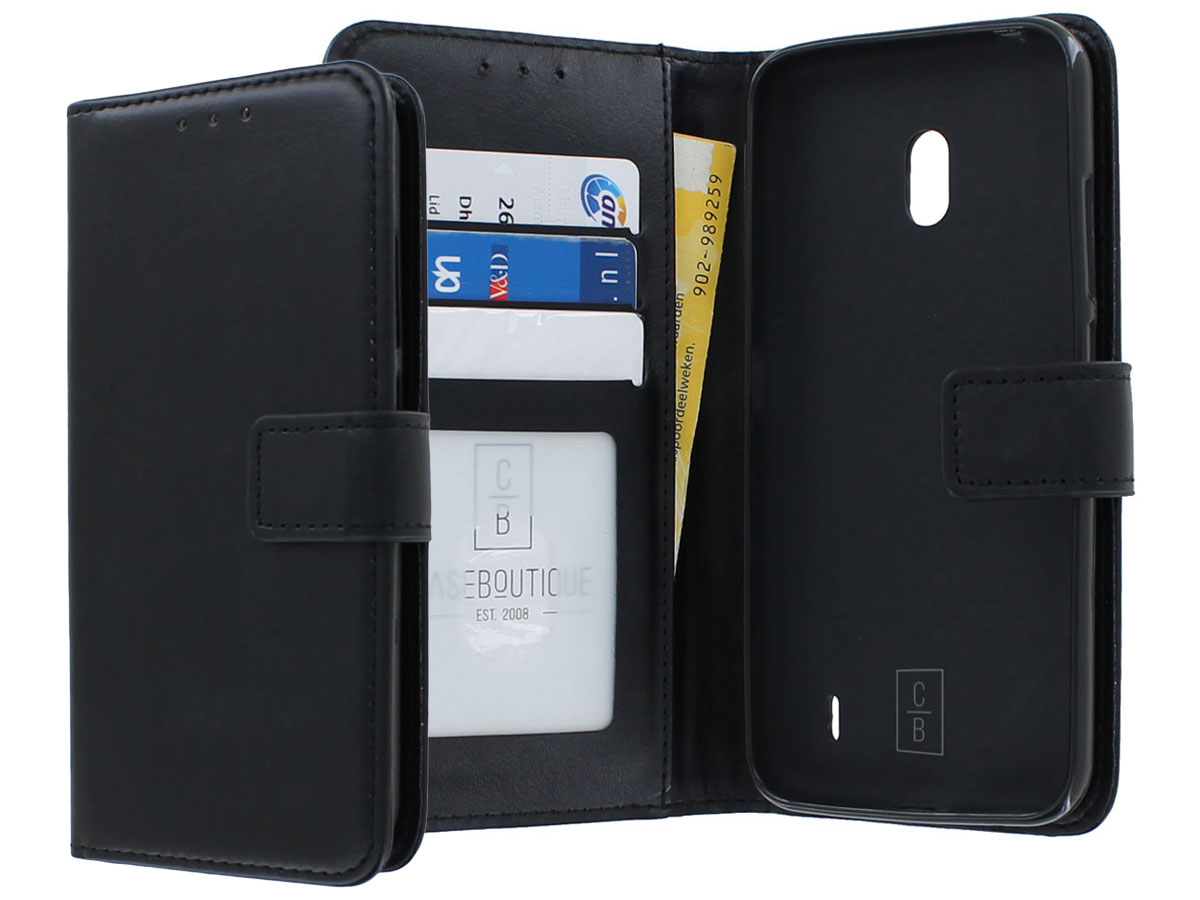 Book Case Wallet Mapje Zwart - Nokia 2.2 hoesje