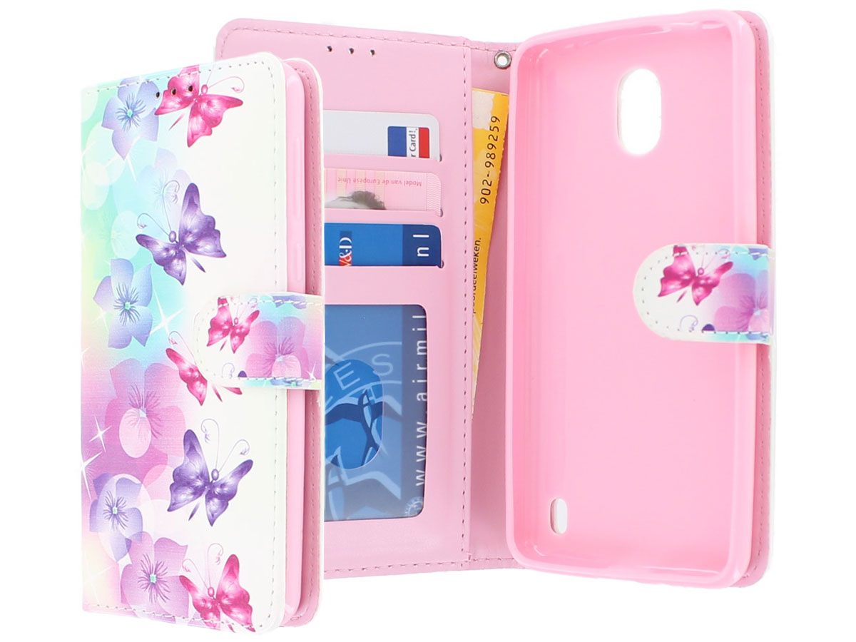 Vlinders Bookcase Wallet - Nokia 2 hoesje
