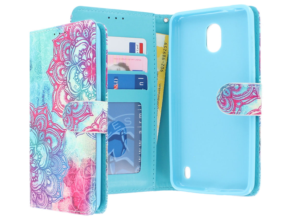 Mandala Bookcase Wallet - Nokia 2 hoesje