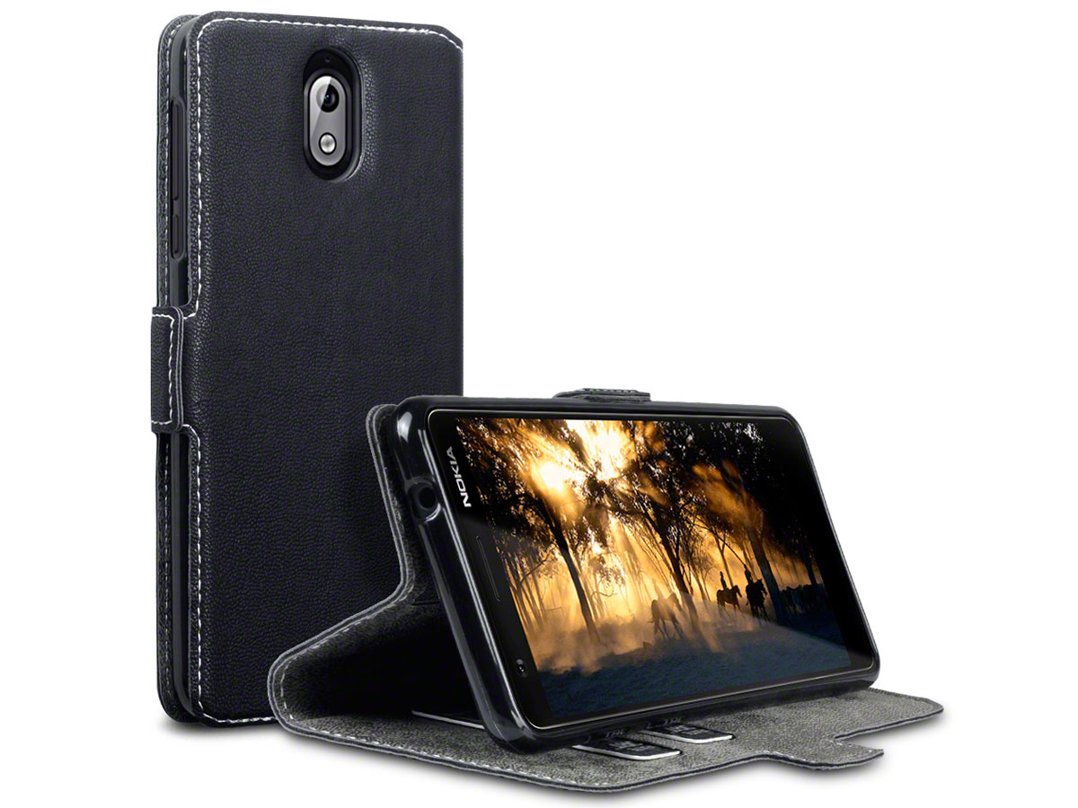 CaseBoutique SlimFit Bookcase Zwart - Nokia 3.1 hoesje