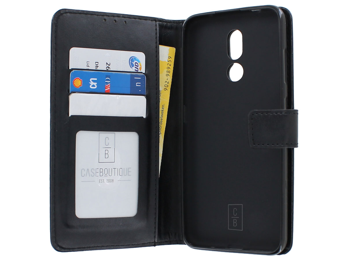 Book Case Wallet Mapje Zwart - Nokia 3.2 hoesje