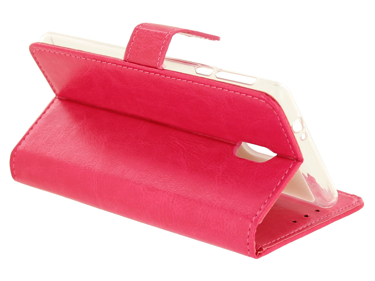 Wallet Bookcase Roze - Nokia 3 hoesje