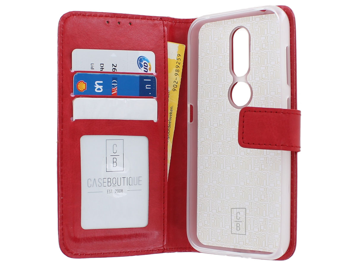 Book Case Wallet Mapje Rood - Nokia 4.2 hoesje