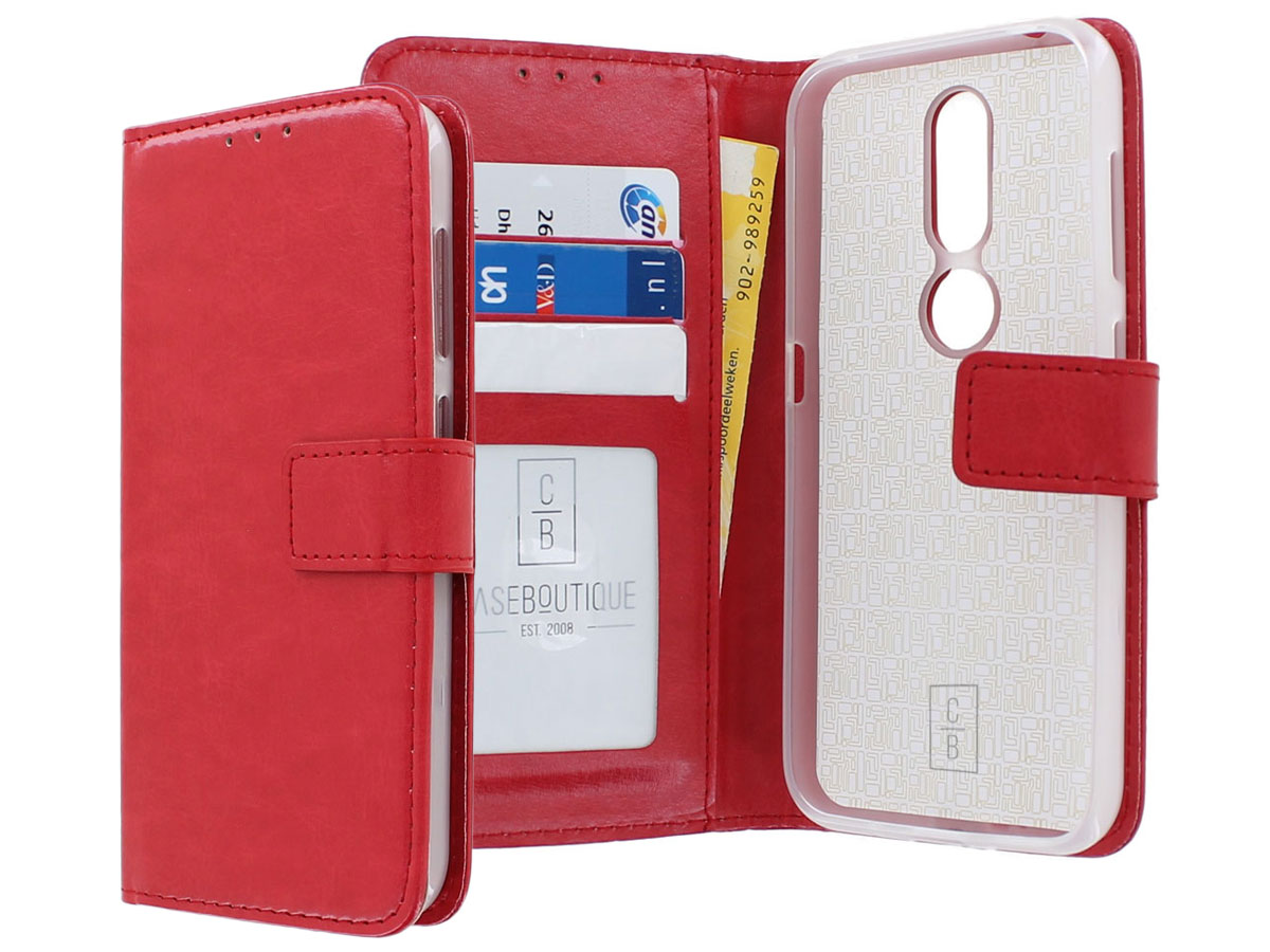 Book Case Wallet Mapje Rood - Nokia 4.2 hoesje