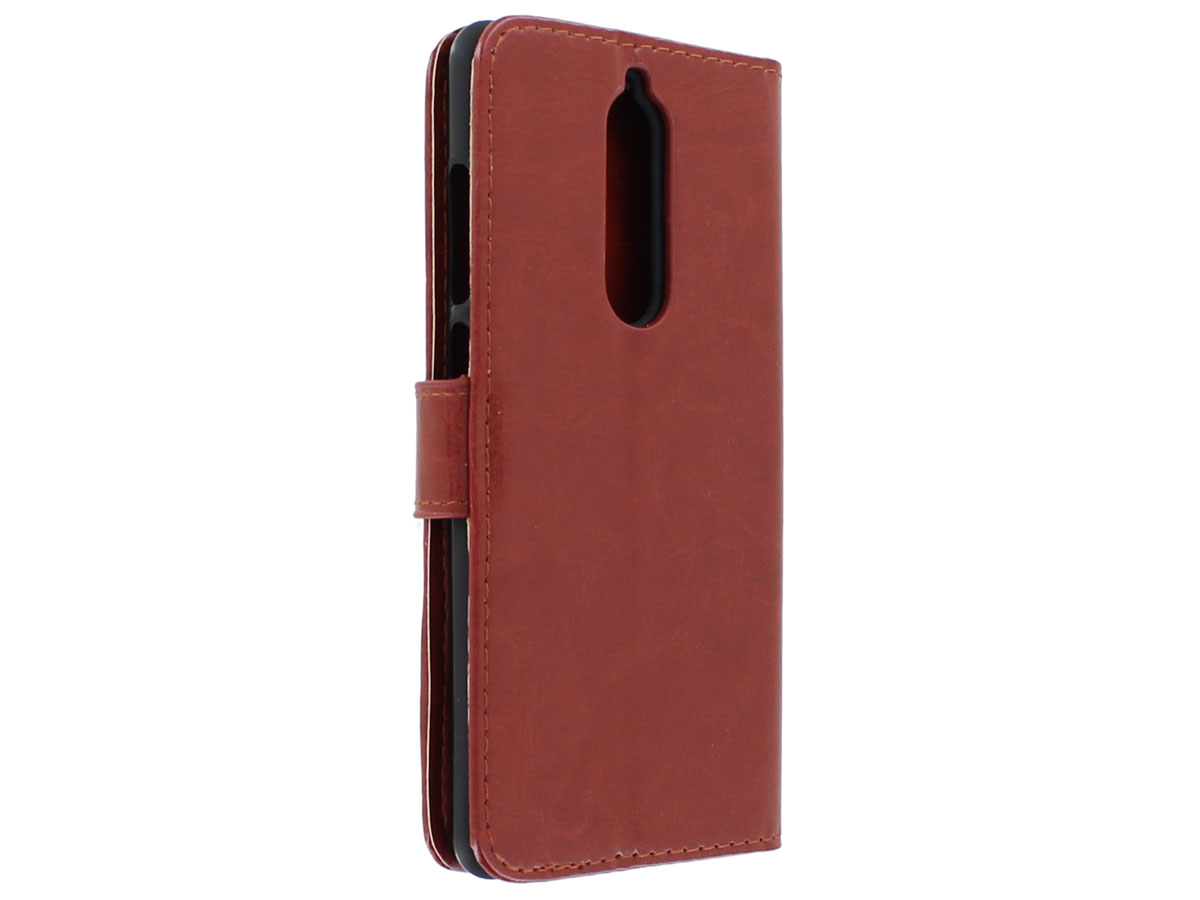 Bookcase Wallet Bruin - Nokia 5.1 hoesje