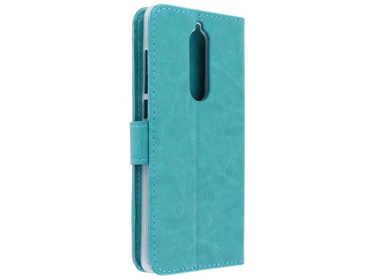 Bookcase Wallet Turquoise - Nokia 5.1 hoesje