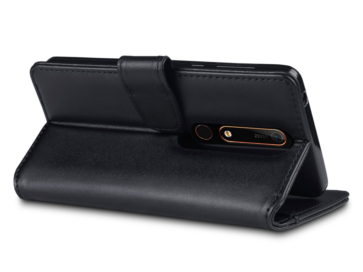 CaseBoutique Leather Case Zwart - Nokia 6.1 2018 Hoesje