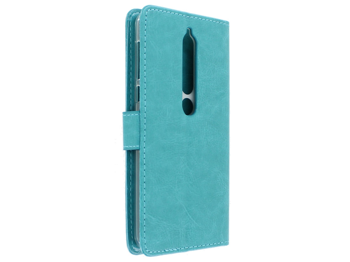 Bookcase Wallet Turquoise - Nokia 6 2018 hoesje