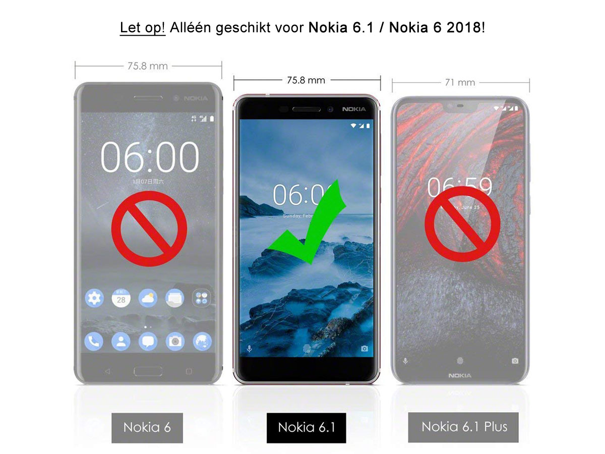 CaseBoutique UltraSlim Wallet - Nokia 6.1 2018 Hoesje