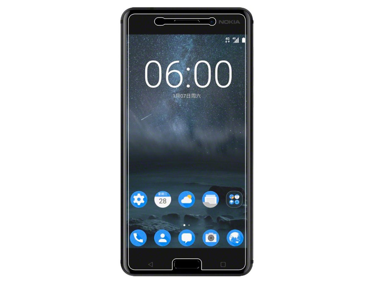 Nokia 6 Screenprotector Tempered Glass