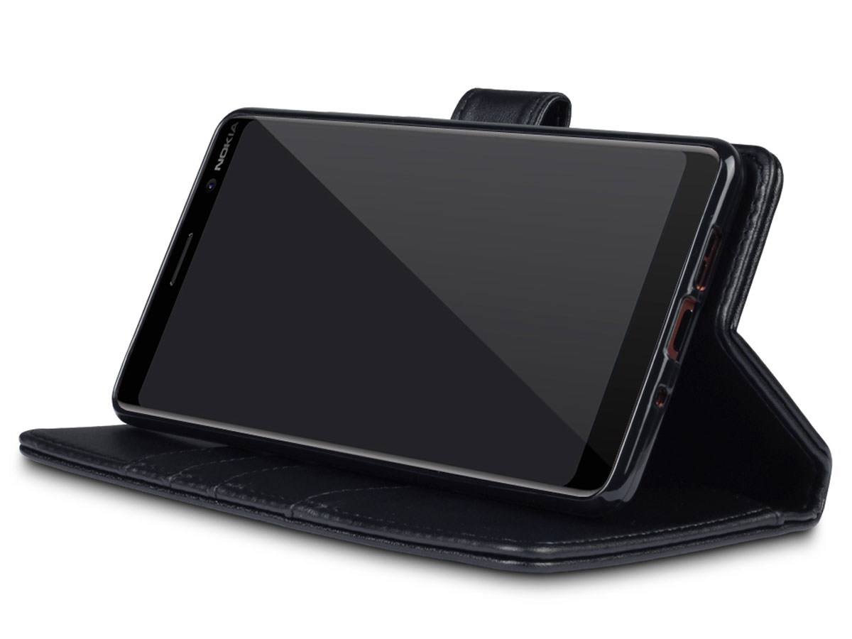 CaseBoutique Case Zwart Leer - Nokia 7 Plus Hoesje