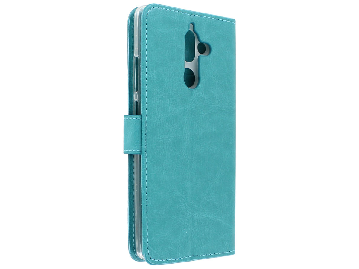 Bookcase Wallet Turquoise - Nokia 7 Plus hoesje