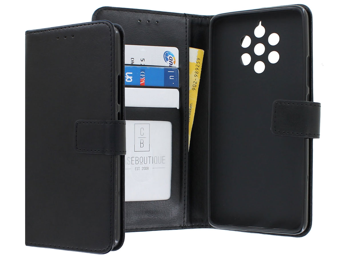 Bookcase Wallet Mapje Zwart - Nokia 9 PureView hoesje