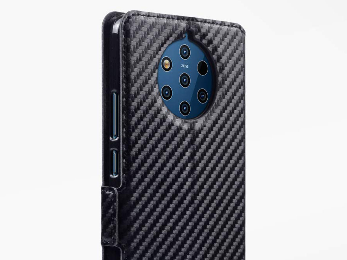 CaseBoutique Slim Wallet Case Carbon - Nokia 9 PureView hoesje