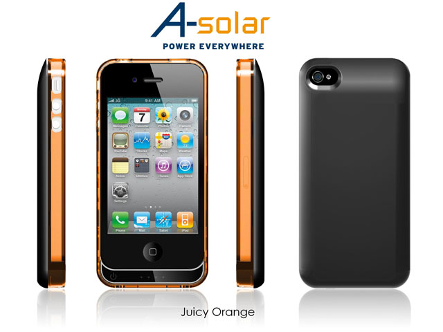 A-Solar Slim Pack 1500mAh Accu Case voor iPhone 4/4S