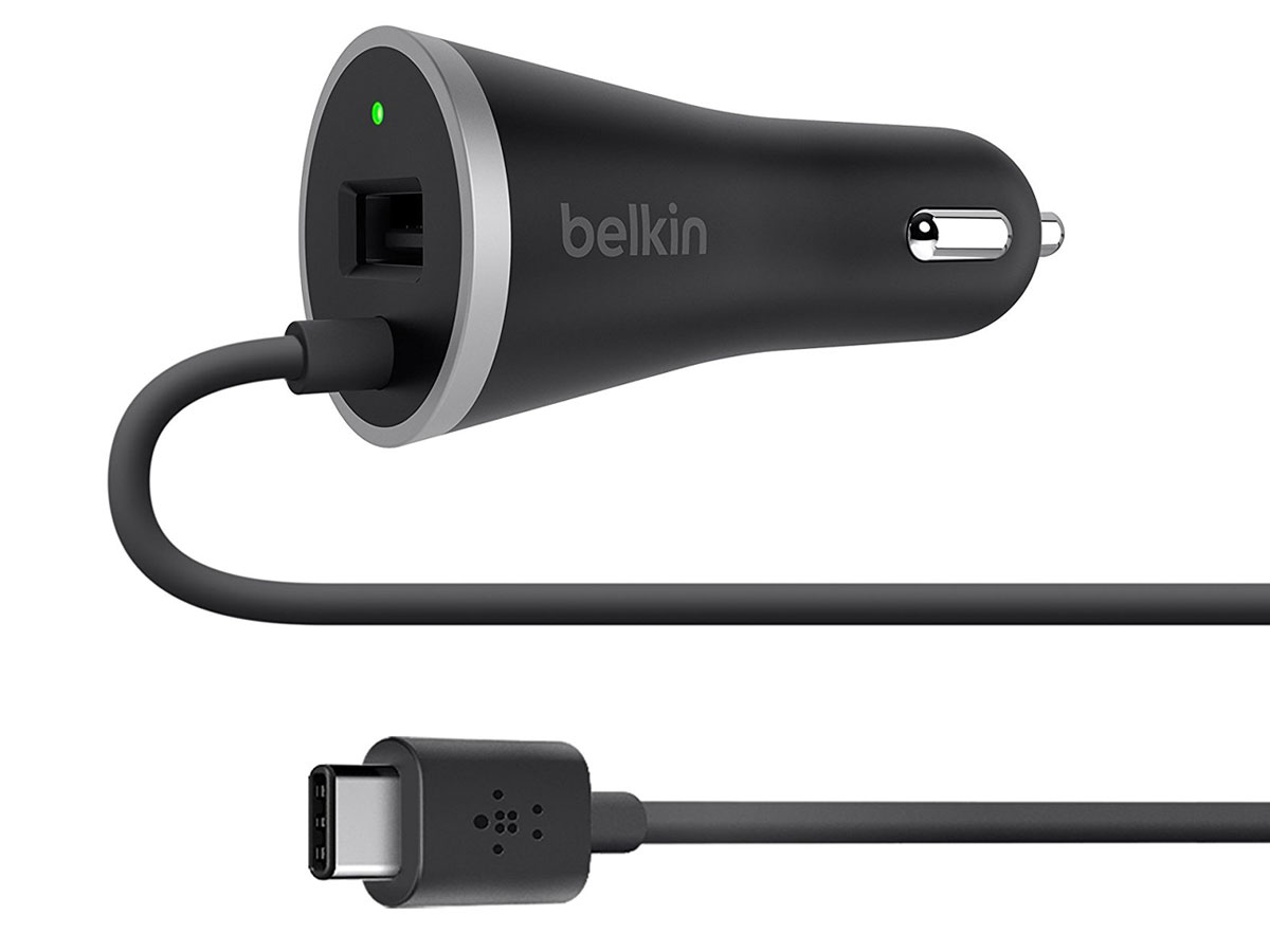 Belkin 15W USB-C autolader met extra USB-A aansluiting