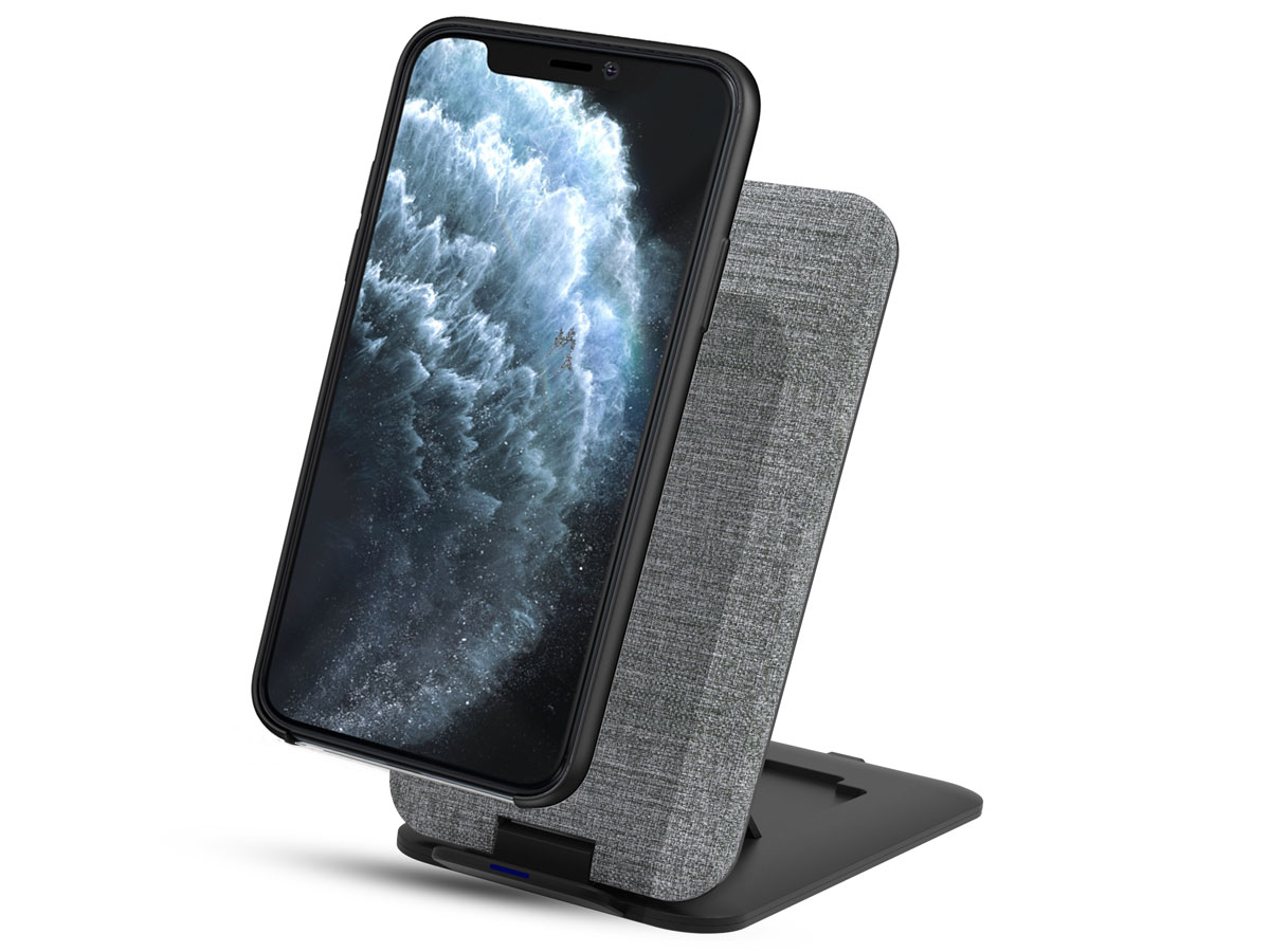BeHello Qi Wireless Charger & Stand - 10W Draadloze Oplader Grijs