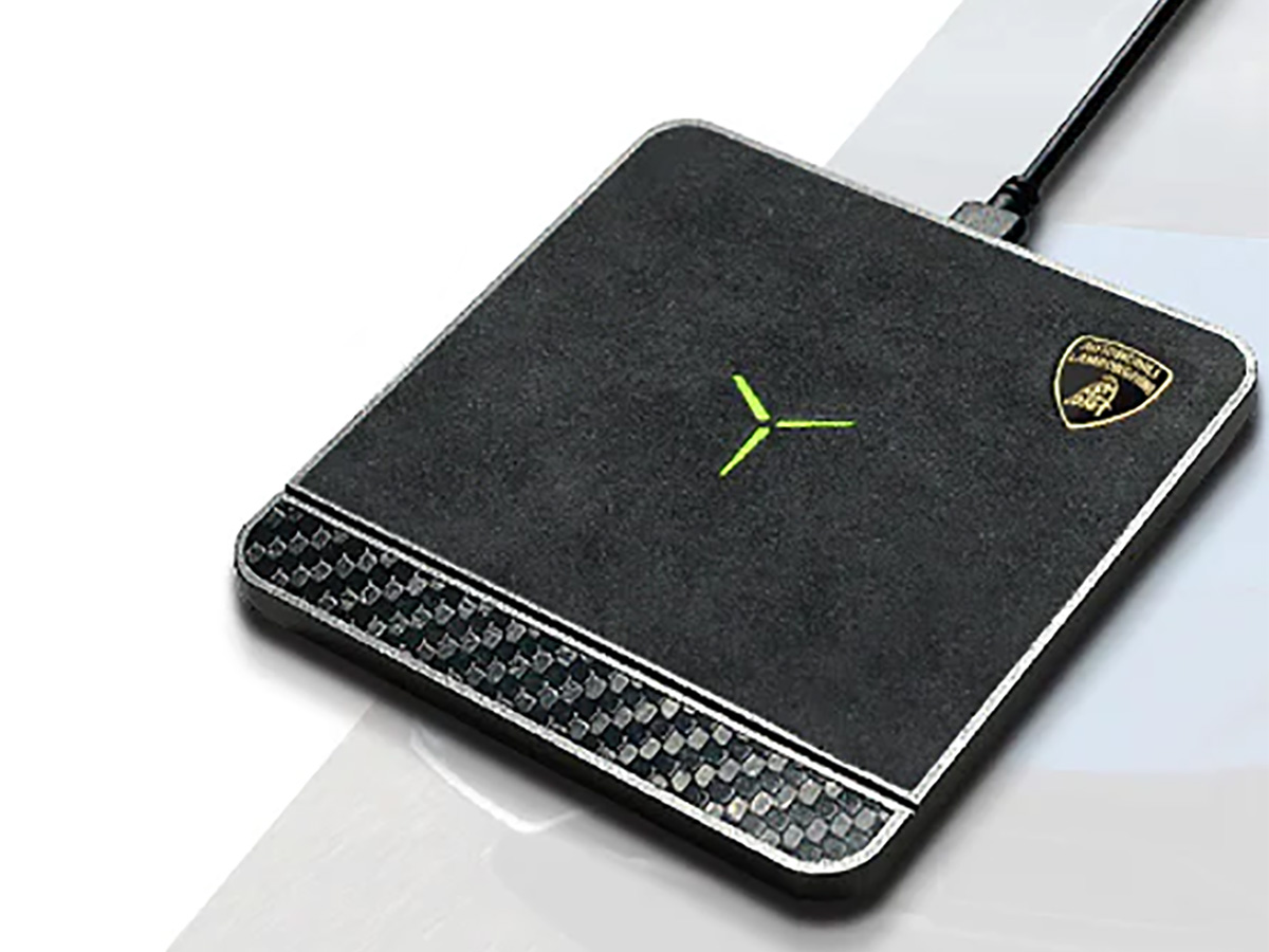 Lamborghini Alcantara Carbon Charging Pad - 10W Draadloze Oplader