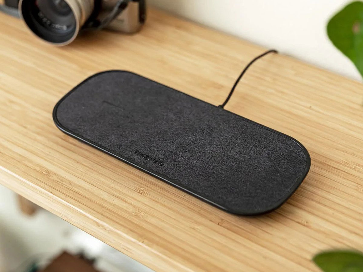 Mophie Dual Wireless Charging Pad Fabric Qi Oplader
