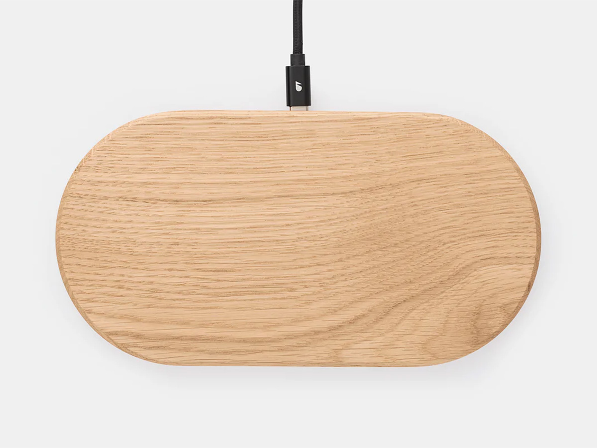 Oakywood Dual Slim Charging Pad Oak - Draadloze Oplader van Hout